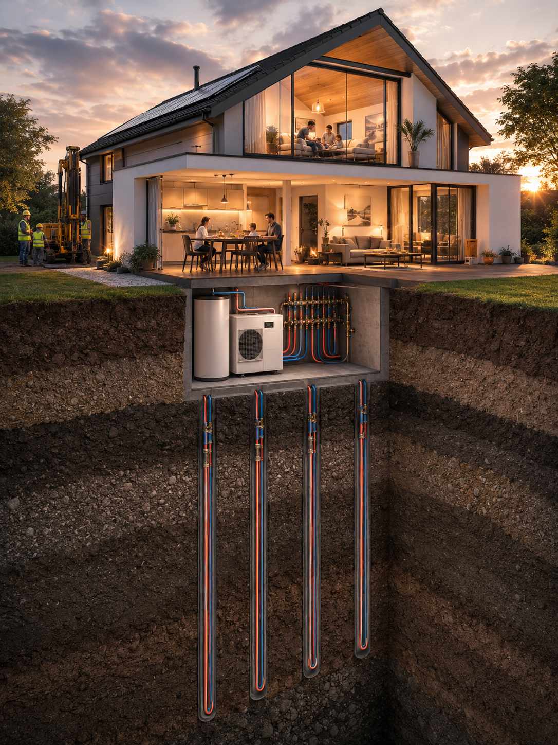 Com e fatto Un impianto geotermico a a sonde verticali